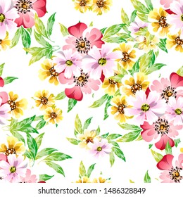Abstract elegance seamless pattern with floral background