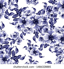 Abstract elegance seamless pattern with floral background