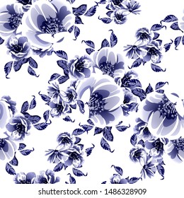 Abstract elegance seamless pattern with floral background
