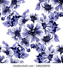 Abstract elegance seamless pattern with floral background