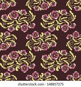 Abstract Elegance Seamless pattern with floral background