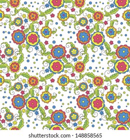 Abstract Elegance Seamless pattern with floral background