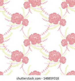 Abstract Elegance Seamless pattern with floral background