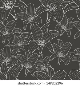 Abstract Elegance Seamless pattern with floral background