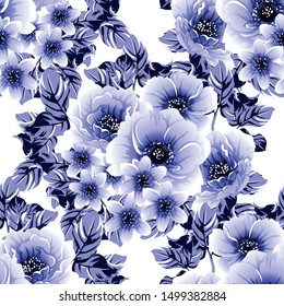 Abstract elegance seamless pattern with floral background
