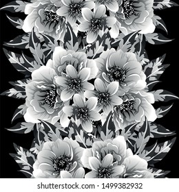 Abstract elegance seamless pattern with floral background