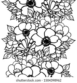 Abstract elegance seamless pattern with floral background