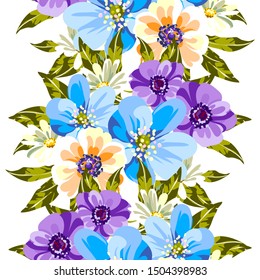 Abstract elegance seamless pattern with floral background