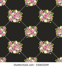 Abstract Elegance Seamless pattern with floral background