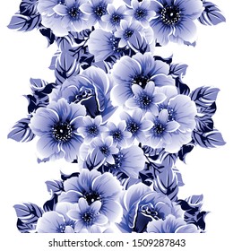 Abstract elegance seamless pattern with floral background