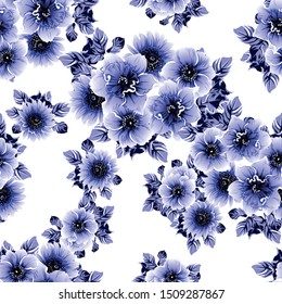Abstract elegance seamless pattern with floral background