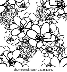 Abstract elegance seamless pattern with floral background