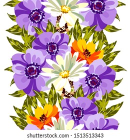Abstract elegance seamless pattern with floral background