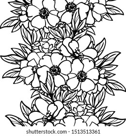 Abstract elegance seamless pattern with floral background