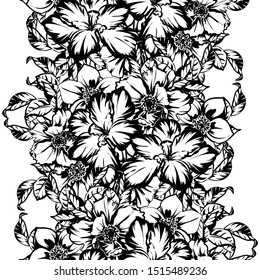 Abstract elegance seamless pattern with floral background