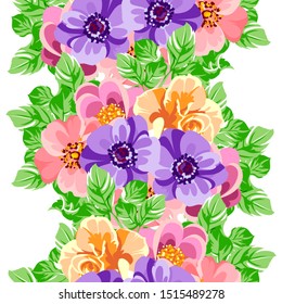Abstract elegance seamless pattern with floral background