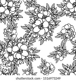 Abstract elegance seamless pattern with floral background
