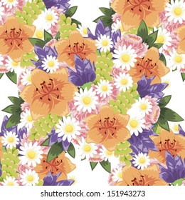 Abstract Elegance Seamless pattern with floral background