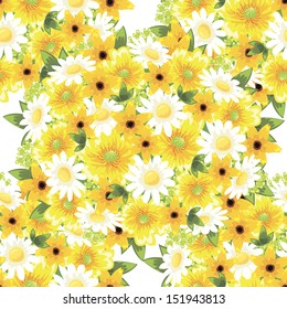 Abstract Elegance Seamless pattern with floral background
