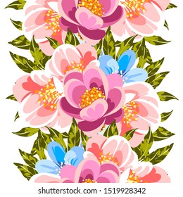 Abstract elegance seamless pattern with floral background