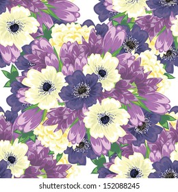 Abstract Elegance Seamless pattern with floral background