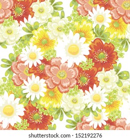 Abstract Elegance Seamless pattern with floral background