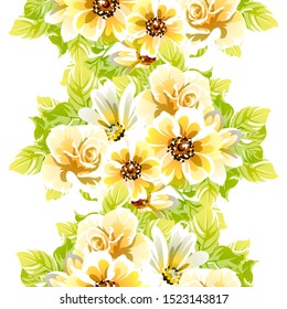 Abstract elegance seamless pattern with floral background