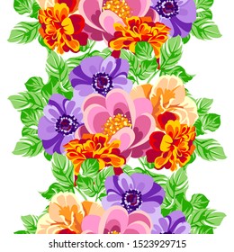 Abstract elegance seamless pattern with floral background
