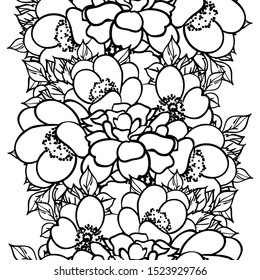 Abstract elegance seamless pattern with floral background