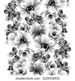 Abstract elegance seamless pattern with floral background