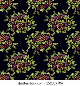 Abstract Elegance Seamless pattern with floral background