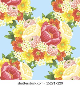 Abstract Elegance Seamless pattern with floral background