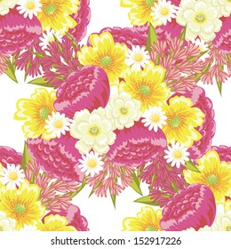 Abstract Elegance Seamless pattern with floral background