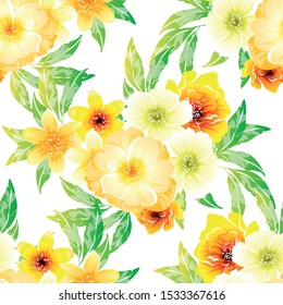 Abstract elegance seamless pattern with floral background