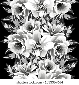 Abstract elegance seamless pattern with floral background