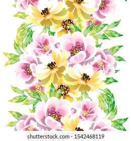 Abstract elegance seamless pattern with floral background