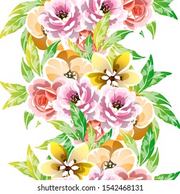 Abstract elegance seamless pattern with floral background