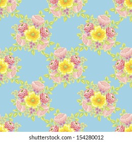 Abstract Elegance Seamless pattern with floral background