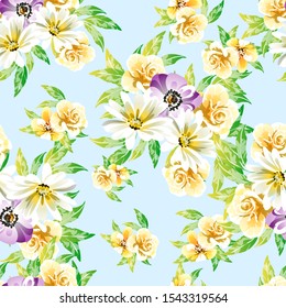 Abstract elegance seamless pattern with floral background