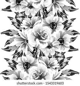 Abstract elegance seamless pattern with floral background
