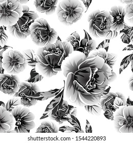 Abstract elegance seamless pattern with floral background