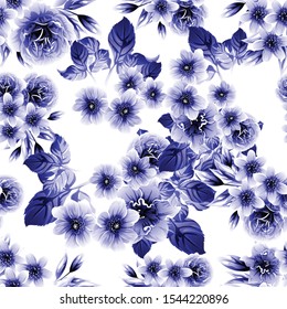 Abstract elegance seamless pattern with floral background