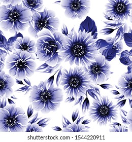 Abstract elegance seamless pattern with floral background