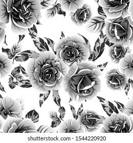 Abstract elegance seamless pattern with floral background
