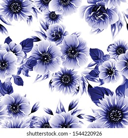 Abstract elegance seamless pattern with floral background