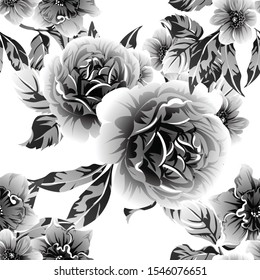 Abstract elegance seamless pattern with floral background