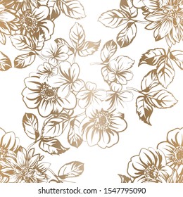 Abstract elegance seamless pattern with floral background