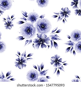 Abstract elegance seamless pattern with floral background