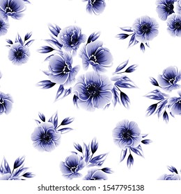 Abstract elegance seamless pattern with floral background