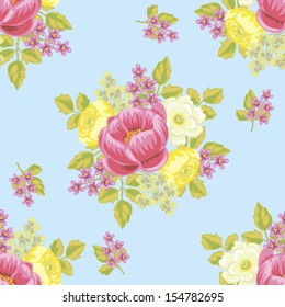 Abstract Elegance Seamless pattern with floral background